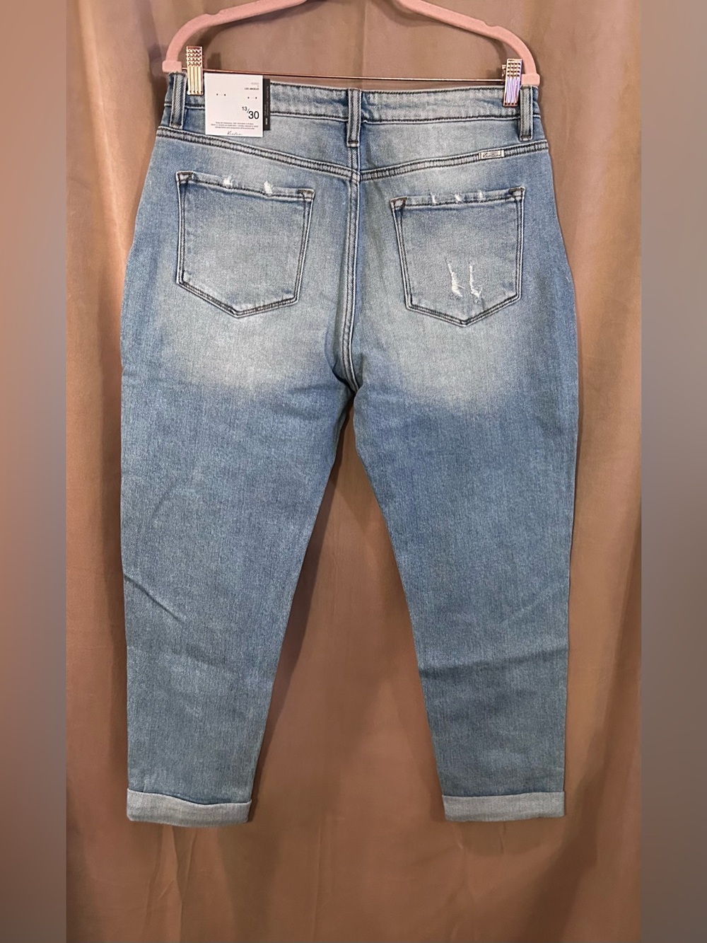 KANCAN DISTRESSED CROP JEANS - Picture 3 of 5